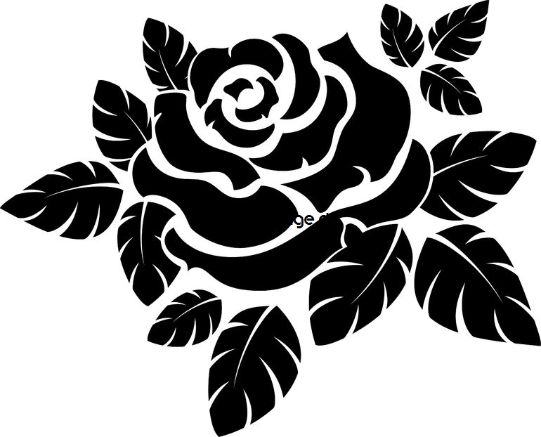 clipart rose stencil - photo #6
